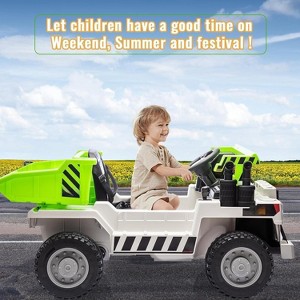 12V Kids Electric Ride on Toy Car, 2-Speed 4WD Ride-on Dump Truck with Remote Control, Automatic Dump Bed, Shovel & Music for Ages 4-8 - 1 of 4