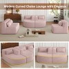 144" Upholstered Sofa Free-Combined Sofa, Modular Sectional Couch With 2 Chaise Lounge And 5 Back Pillows, L-Shaped Sectional Sofas-Cuddlewood - 3 of 4