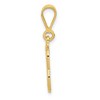 Black Bow Jewelry 14k Yellow Gold, Ashley Collection, Textured Initial B Pendant - 2 of 4