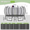 AMERLIFE Outdoor Trampoline with Enclosure Net and Ladder, Recreational Trampolines for Kids and Adults - 2 of 4