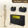 8-Drawer Fabric Dresser with Charging Station and LED Lights, TV Stand for 55-Inch - 3 of 4