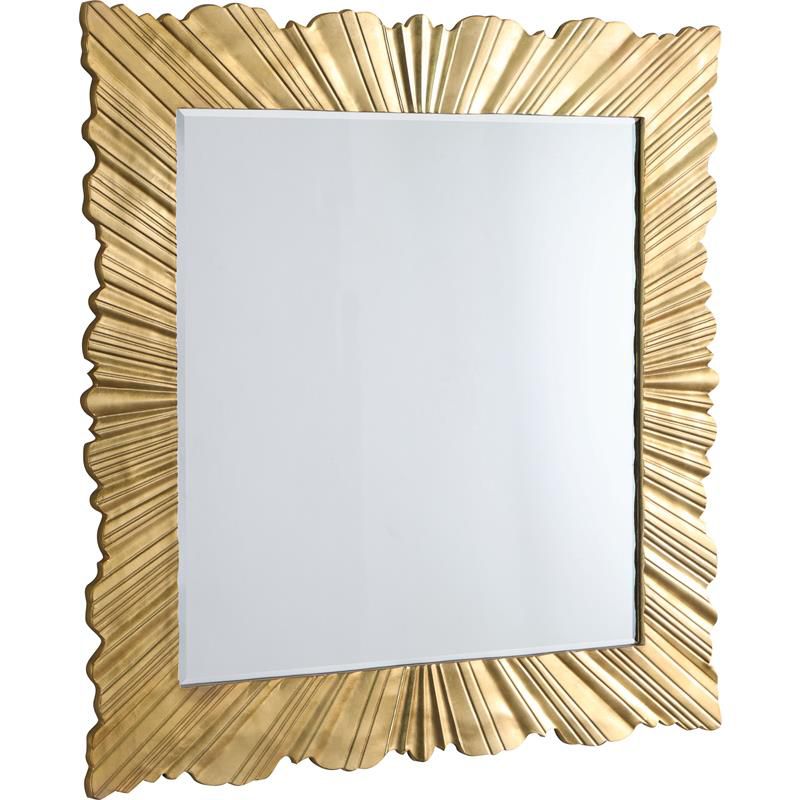 Meridian Furniture Golda Gold Leaf Mirror, 1 of 6