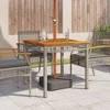 vidaXL Garden Table Black and Brown - 3 of 4