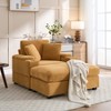 GDFStudio Ulen Modern Corduroy Upholstered Storage Chair with Ottoman and Detachable Cushions - 2 of 4
