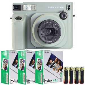 FUJIFILM INSTAX WIDE 400 Instant Film Camera with 3x FUJIFILM INSTAX WIDE 2X10 Film and Panasonic Alkaline 2 "AA" Batteries - 1 of 4