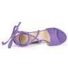 Allegra K Women's Open Toe Crisscross Block Heeled Lace Up Sandals - 4 of 4