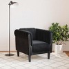 vidaXL Sofa Chair Accent Black Velvet Armchair – Modern Living Room Seating with Padded Comfort – 31.5" W x 30.3" D x 29.1" H - 2 of 4