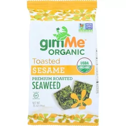 GimMe Organic Toasted Sesame Roasted Seaweed Snacks - 4.2oz/12pk
