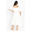 Women's Plus Size Ariella Puff Sleeve Tier Dress - ivory | CITY CHIC - 3 of 4