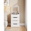 Sapphtopaz Vanity Desk Makeup Table with Socket, Flip Top Mirror and LED Light for Living Room, Bedroom - 4 of 4