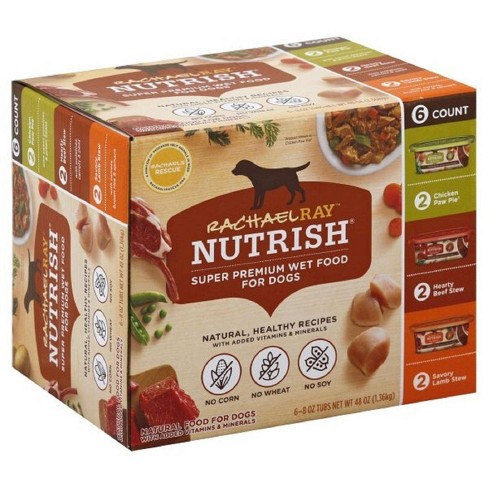 Rachael Ray Nutrish Super Premium Wet Dog Food Healthy Recipes Chicken Beef Lamb 8oz 6ct Variety Pack Target