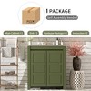 KTMBDW Modern Bathroom Vanity with Ceramic Basin, Undermount Vanity Sink Cabinet with 2 Doors, Free Standing Bathroom Storage Cabinet - 4 of 4