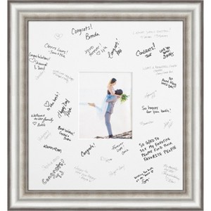 Salon Signature Mat Picture Frame – Guest Book Alternative for Weddings, Graduations, or Retirement – Autograph Photo Mat for Signature Board - 1 of 4