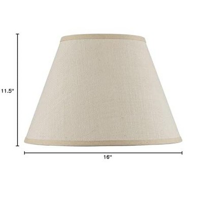 Light Tan Burlap Hardback Lamp Shade, 16" Diameter