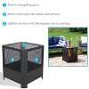 Sunnydaze Outdoor Camping or Backyard Steel Square Grelha Fire Pit with Grilling Grate - 16" - Black - 4 of 4