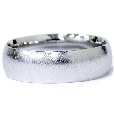 Pompeii3 Mens 6mm Designer Finish Platinum Wedding Band