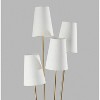 Wentworth Floor Lamp Natural - Adesso: Asymmetrical 4-Arm, Mid-Century Modern Design, Off-White Shades - 3 of 4