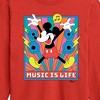 Boys' - Disney - Mickey Music Is Life Long Sleeve Graphic T-Shirt - 2 of 4