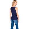 Anna-Kaci Women's Sleeveless Blouse with Keyhole Neckline and Geometric Eyelet Design - 4 of 4