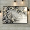 1 piece framed wooden canvas painting, yellow flowers and white decorative tree, framed wall painting, living room and bedroom, home decoration - 2 of 4
