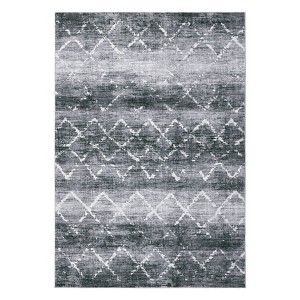 Washable Modern Abstract Rug Non Slip Low Pile Rug Soft Contemporary Throw Floor Cover Foldable Indoor Carpet for Living Room Bedroom,Grey/8'x10' - 1 of 4