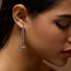 SOHI Women's Crystal Silver The Eloise Drop Earrings - 3 of 4