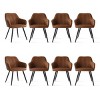 Farmhouse Faux Leather Dining Chairs Set of 8,Modern Design Upholstered Dining Chair for Kitchen,Dinging Room,Living Room,Indoor Furniture-Tanpinhause - 2 of 4