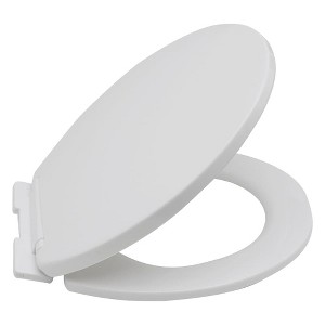 Aghana Digitals White Round Toilet Seat with Slow Close Cover, Quick Release Hinges, Easy Install & - 1 of 4