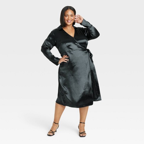 Ava & Viv Target Women's Plus Size Balloon Long Sleeve Dress