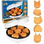 Animal Mini Waffle Maker- Makes 7 Fun, Different Shaped Pancakes Including a Cat, Dog, Reindeer & More - Electric Non-stick Waffler, Fun Gift