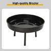 SEVOBAL Grill Cookware Campfire Tripod Adjustable Height with Fire Bowl, Heavy-Duty Steel for Camping, Backyard BBQs, Black, 18.11"*18.11"*59.45" - 4 of 4