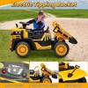 Joyracer 24V Ride on Toys w/ Remote Control, 2 Seater 400W Electric Powered Ride on Truck w/ Dump Bed, 3 Speeds, Shovel, Bluetooth, Gift for Kids - 3 of 4