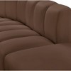 Meridian Furniture,Arc Brown Vegan Leather Modular Sofa - 4 of 4