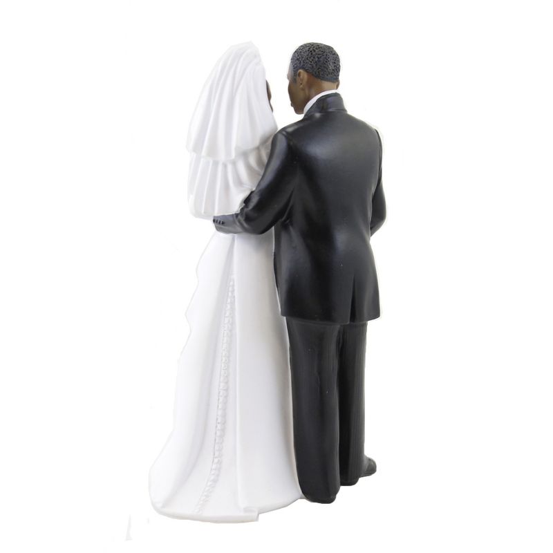 Black Art 7.75 In Bride And Groom Wedding Figurine Love Figurines, 3 of 4