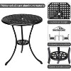 3-Piece Patio Bistro Set Aluminum Outdoor Table and Chairs Set All-Weather Patio Furniture for Garden/Backyard/Porch/Balcony/Lawn/Pool - 3 of 4