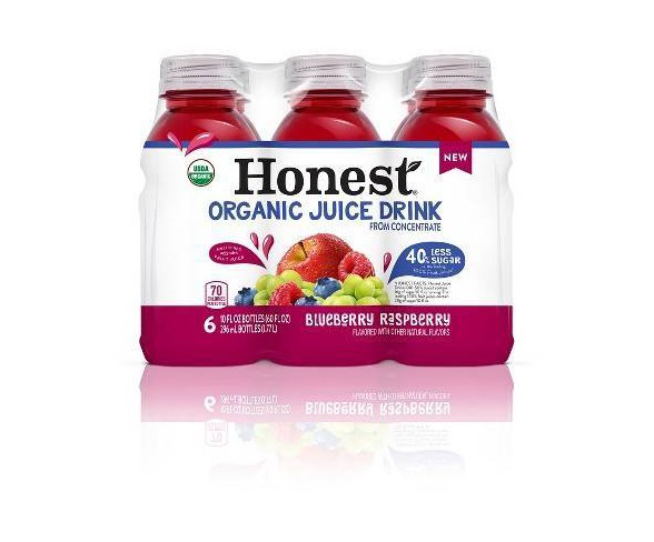Honest Organic Blueberry Raspberry Juice - 6pk/10 fl oz Bottles