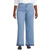 Lands' End Women's Recover High Rise Wide Leg Blue Jeans - 3 of 4