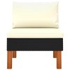 vidaXL Middle Sofa Black, Cream White - 4 of 4