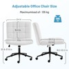 Grungis Linen Swivel Office Chair with Wheels,Modern Gaming Chair with Adjustable Height and Lumbar Support,Computer Chair for Office - 3 of 4
