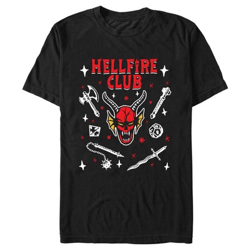 Men's Stranger Things Hellfire Club Icon T-shirt - Black - Large : Target