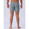 INSPIRE CHIC Men's Casual Lightweight Solid Color Elastic Waist Drawstring Summer Beach Board Shorts - 3 of 4