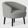 WestinTrends Alexandria 29" Wide Mid Century Modern Faux Shearling Barrel Accent Arm Chair - 4 of 4