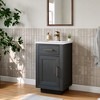 HBEZON 20''W Bathroom Vanity with Integral Resin Sink, Freestanding Modern Bathroom Cabinet with Soft Close Door, Rubber Wood, Black - 3 of 4