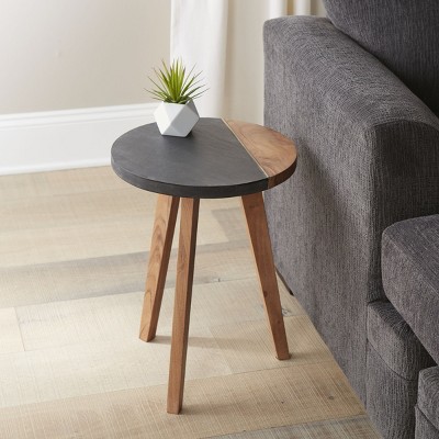 Syemin End Tables Round Accent End Table, Small End Table, Modern Accent Coffee Side Table, Bedroom Nightstand, Brown, 16"*16"*20.75"