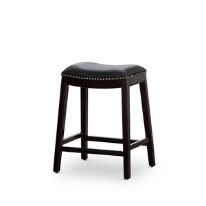 NicBex Dining Chairs Upholstered Chair Backless Saddle Leather Seat Counter Stools for Kitchen, Bedroom - 1 of 4