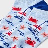 Women's Nautical Low Cut Socks - Blue 4-10: Recycled Polyester, Knit, Banded Cuff - 3 of 3