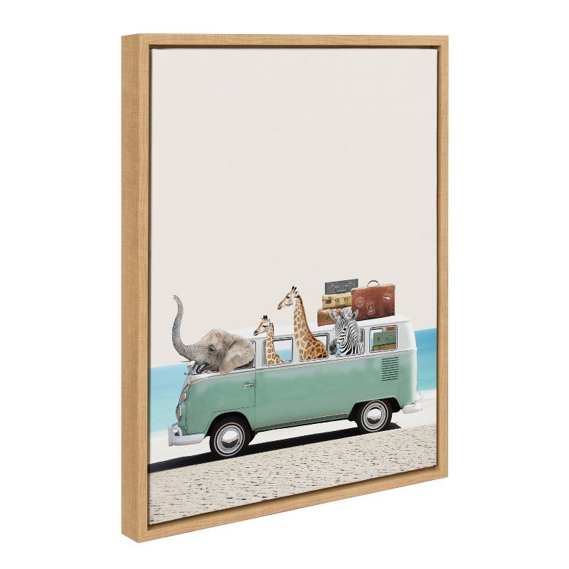 Kate &#38; Laurel All Things Decor 18&#34;x24&#34; Sylvie Summer Animal Adventures Framed Canvas Wall Art by July Art Prints, 2 of 6
