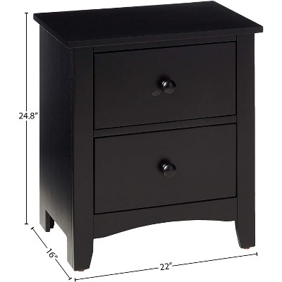 Okak Modern 5/2-Drawer Chest of Drawers, Tall Bedroom Dresser or Nightstand with Wood Veneer