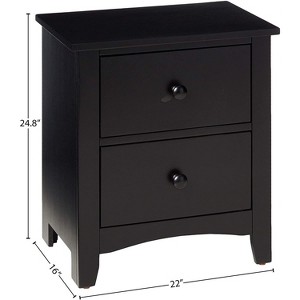 Okak Modern 5/2-Drawer Chest of Drawers, Tall Bedroom Dresser or Nightstand with Wood Veneer - 1 of 4