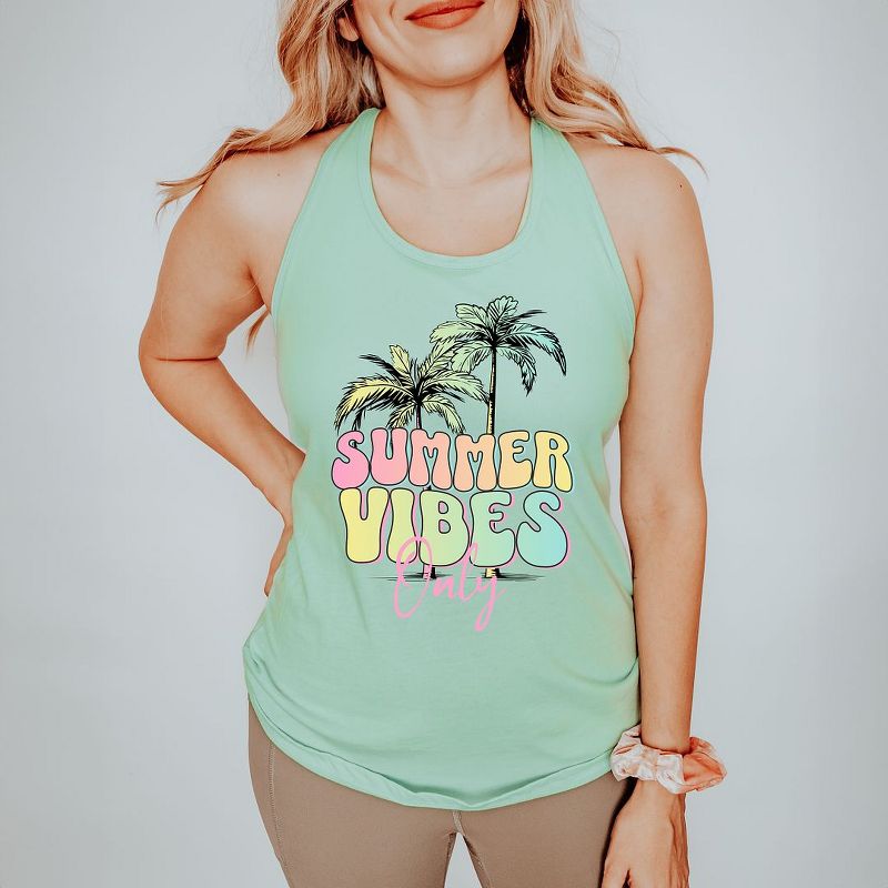 Simply Sage Market Women's Summer Vibes Only Graphic Racerback Tank, 2 of 4